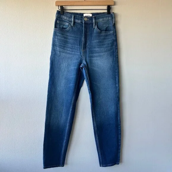 FRAME High N’ Tight Taper Jeans Jericho Denim Size 26 Womens - Picture 2 of 10